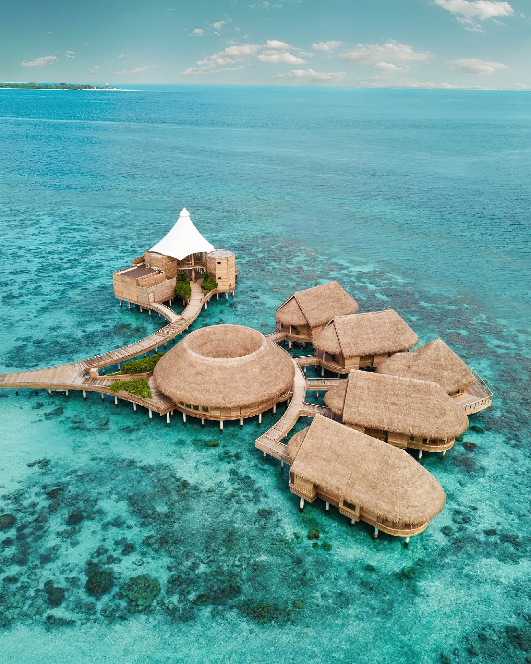 The Nautilus Maldives Resort - Thiladhoo Island, Maldives - Zeytoun Restaurant Aerial