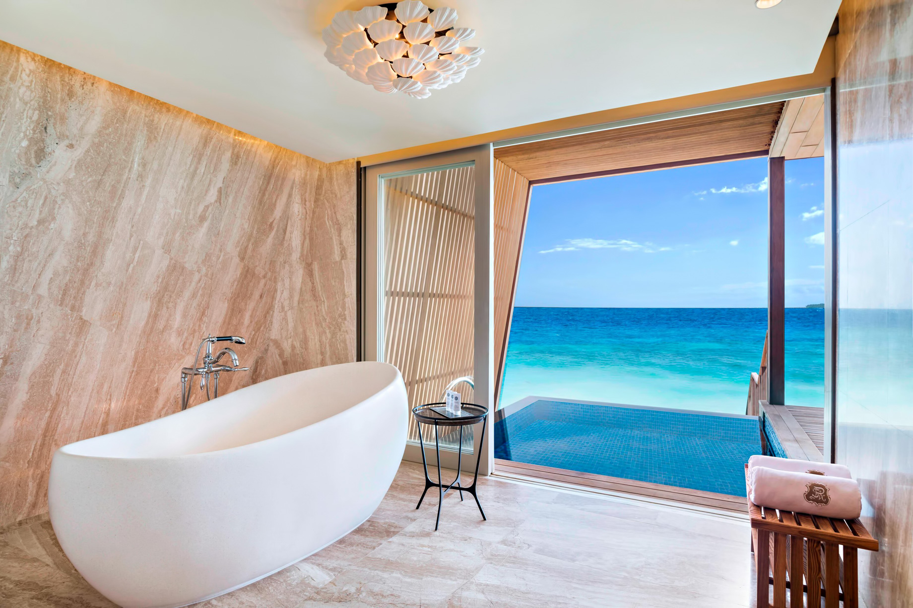 The St. Regis Maldives Vommuli Resort – Dhaalu Atoll, Maldives – Two Bedroom Beach Villa Bathroom