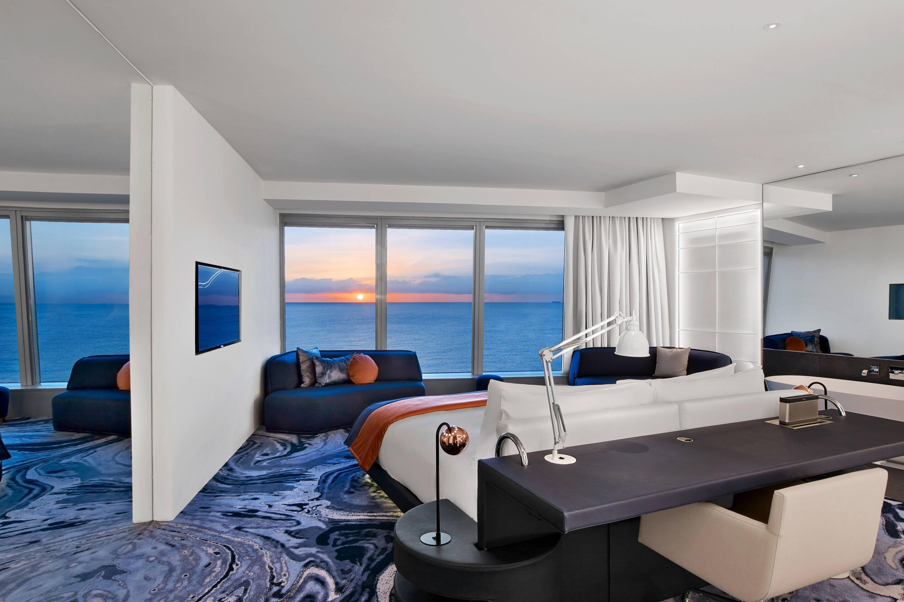 W Barcelona Hotel – Barcelona, Spain – Cool Corner Suite Bedroom