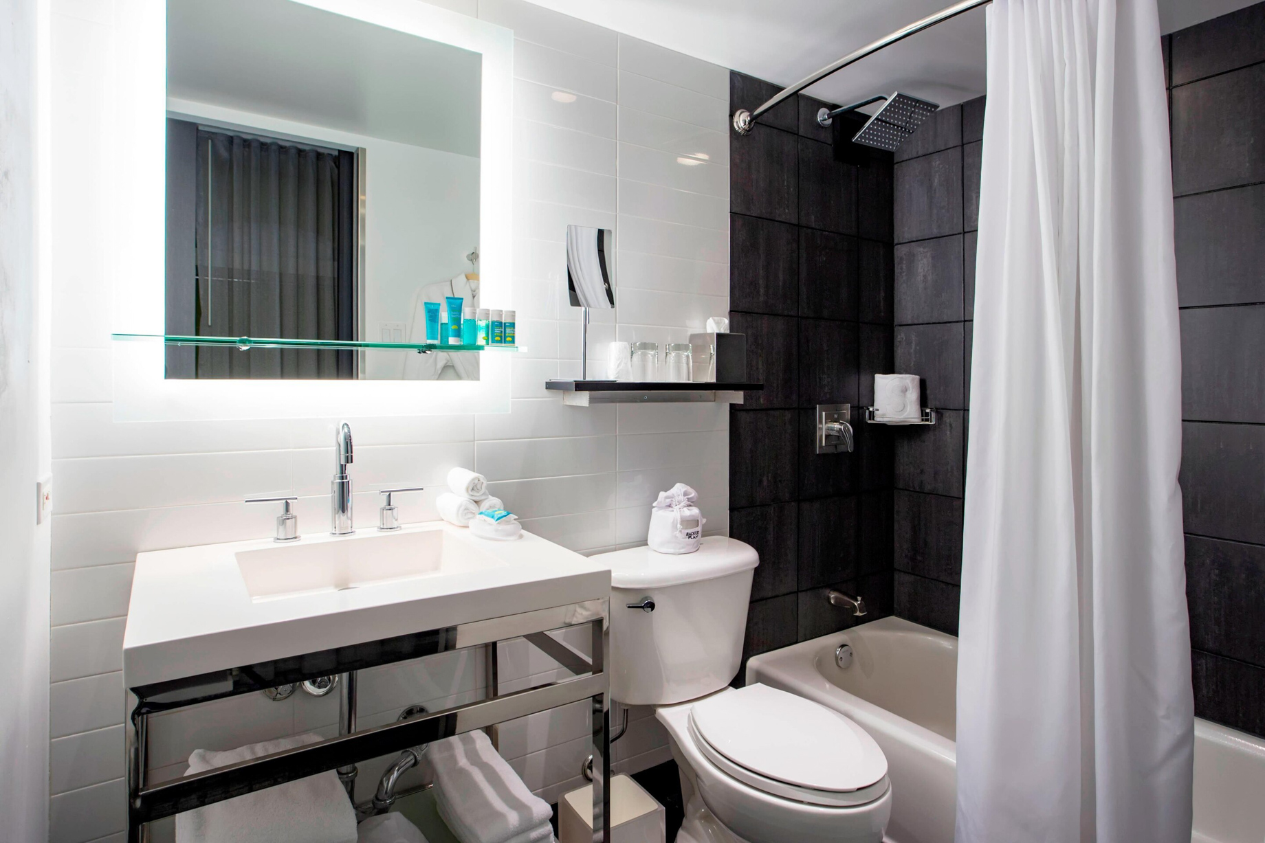 W Chicago Lakeshore Hotel - Chicago, IL, USA - Wonderful Guest Bathroom Vanity