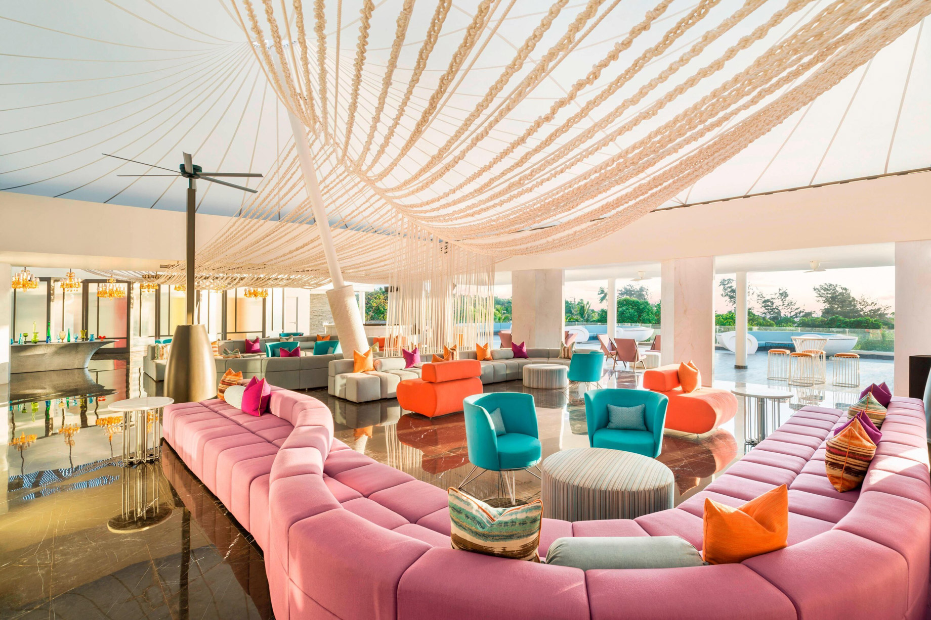 W Goa Vagator Beach Resort - Goa, India - Living Room Lobby Seating