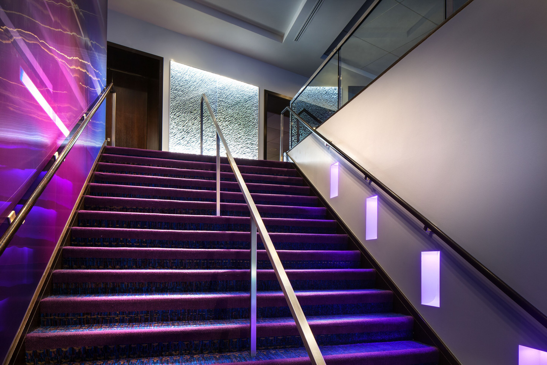 W Seattle Hotel – Seattle, WA, USA – Stairwell Leading To Second Floor Function Space