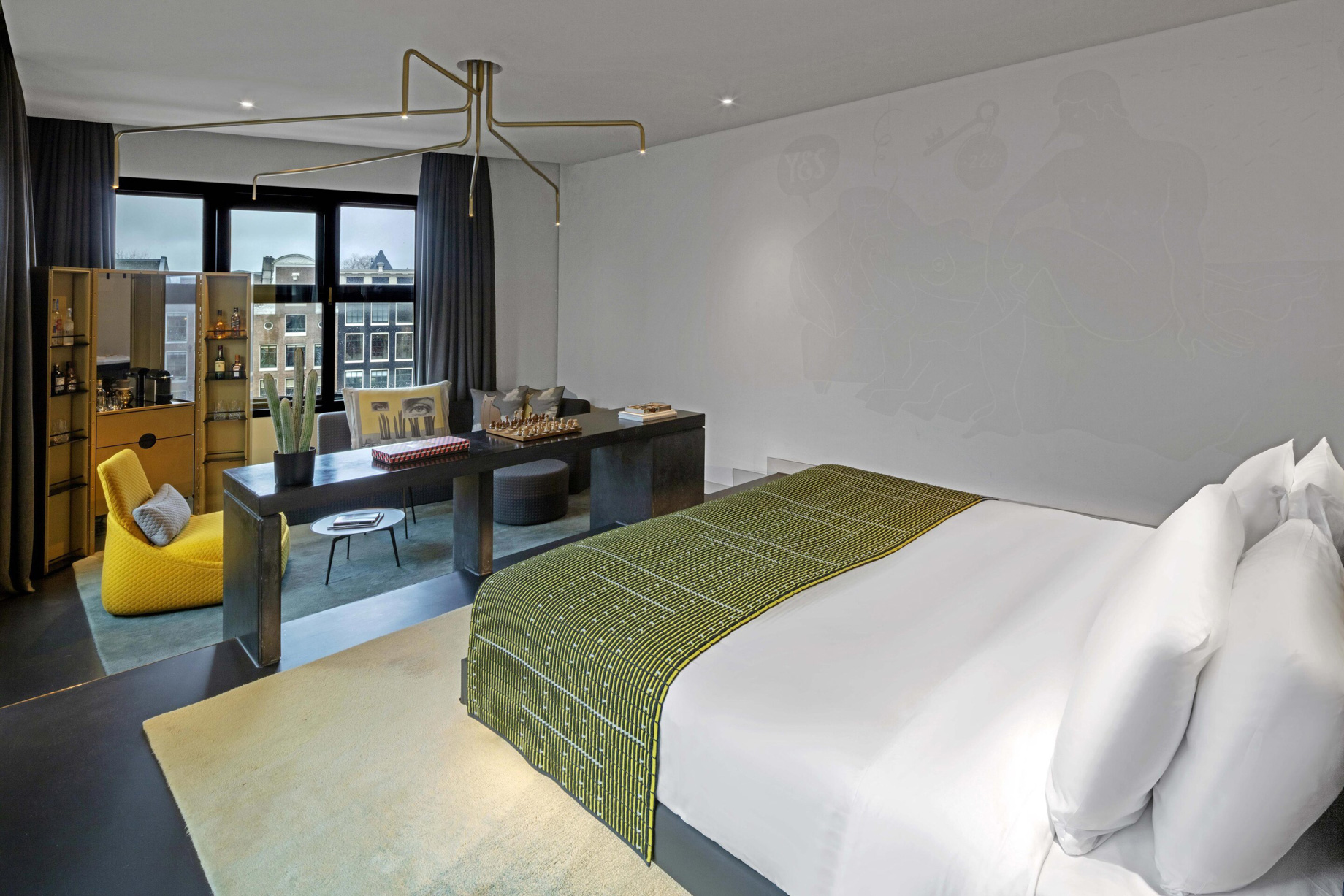 W Amsterdam Hotel - Amsterdam, Netherlands - Studio Bank Suite Bedroom