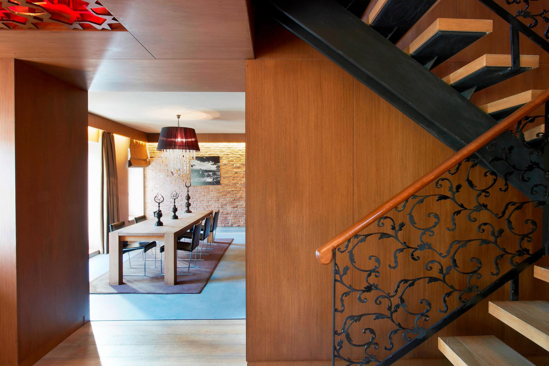 W Istanbul Hotel – Istanbul, Turkey – Wow Suite Dining Room Stairs