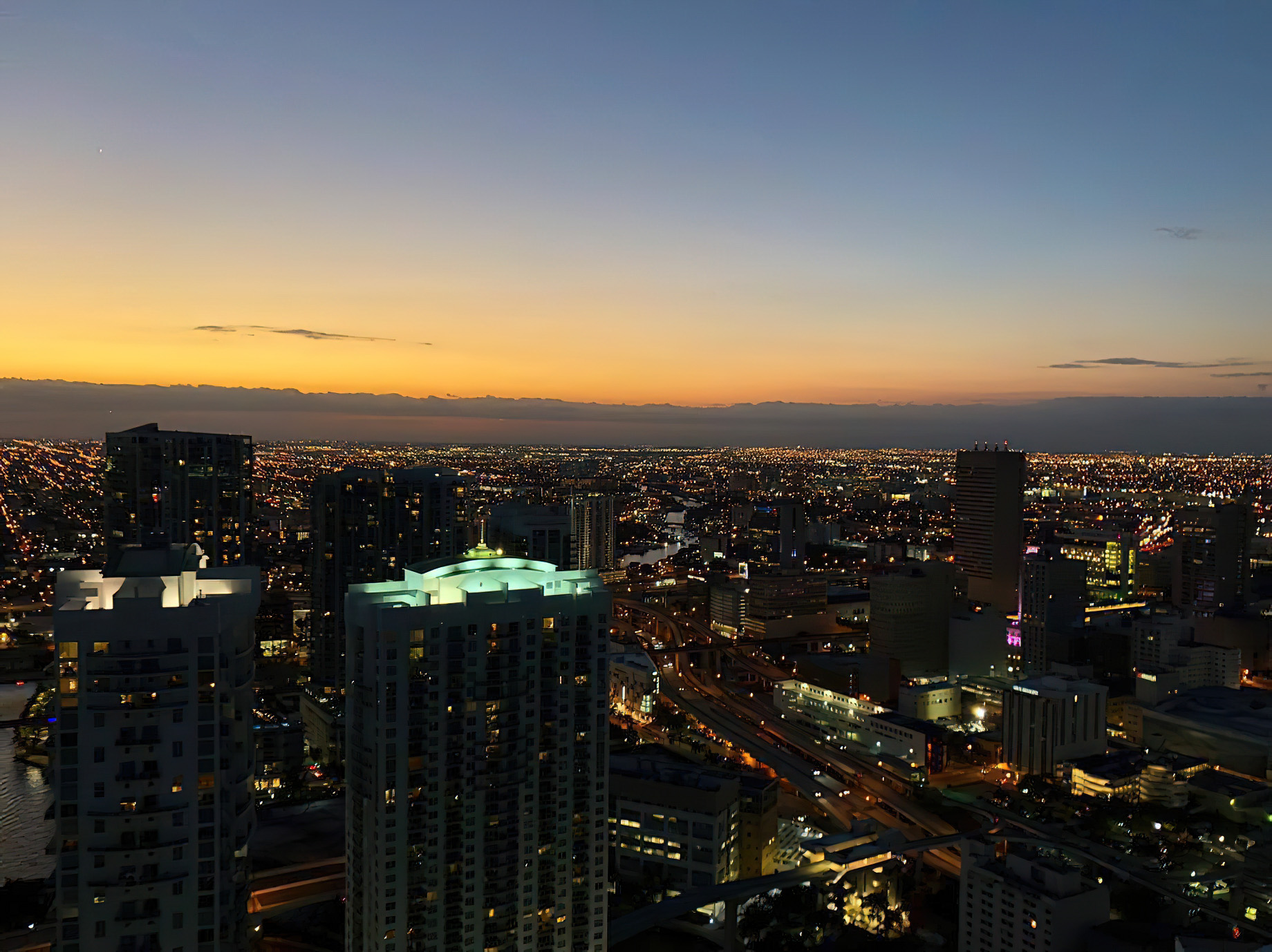 W Miami Hotel – Miami, FL, USA – Night City View