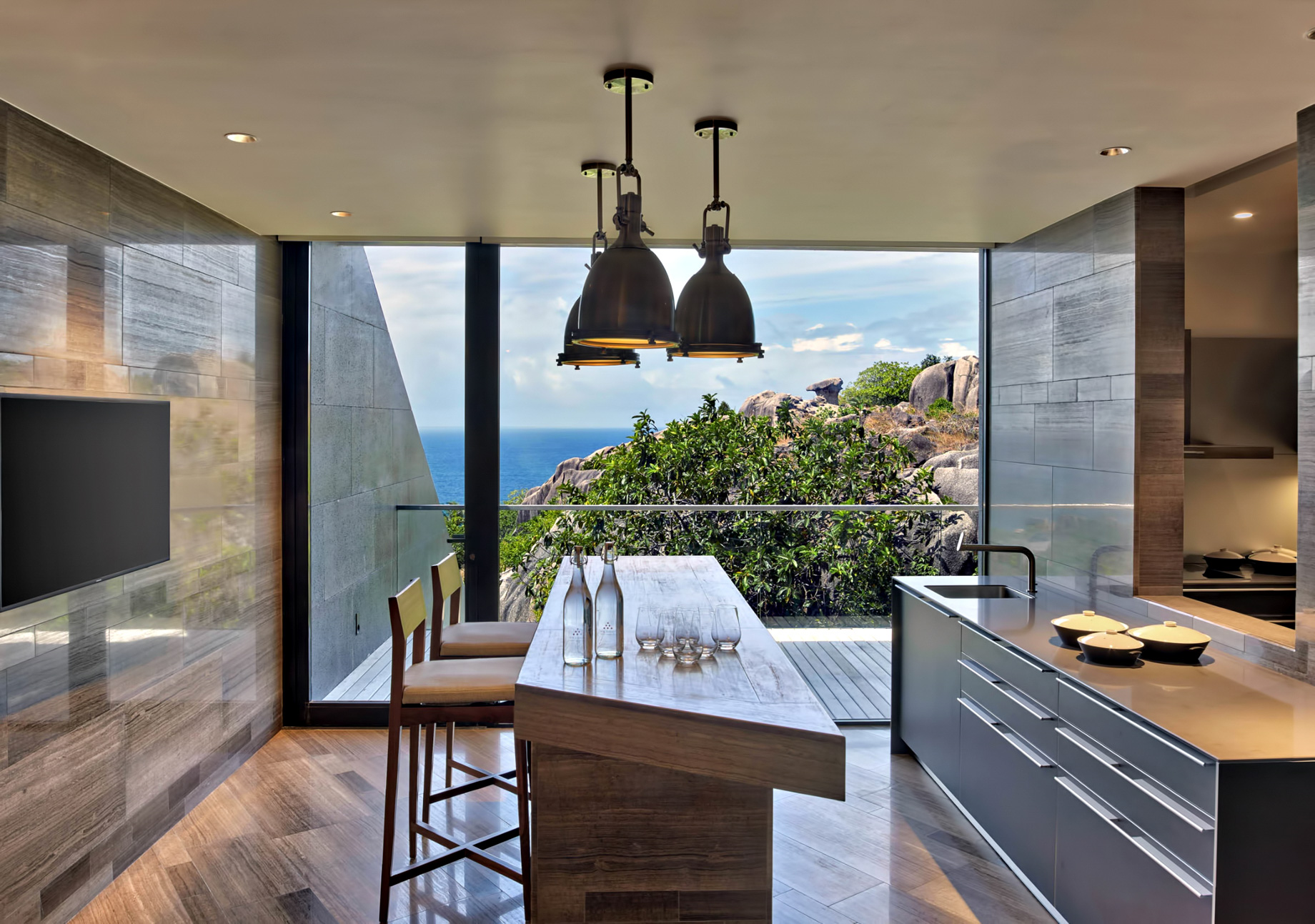 Six Senses Zil Pasyon Resort - Felicite Island, Seychelles - Four Bedroom Residence Kitchen