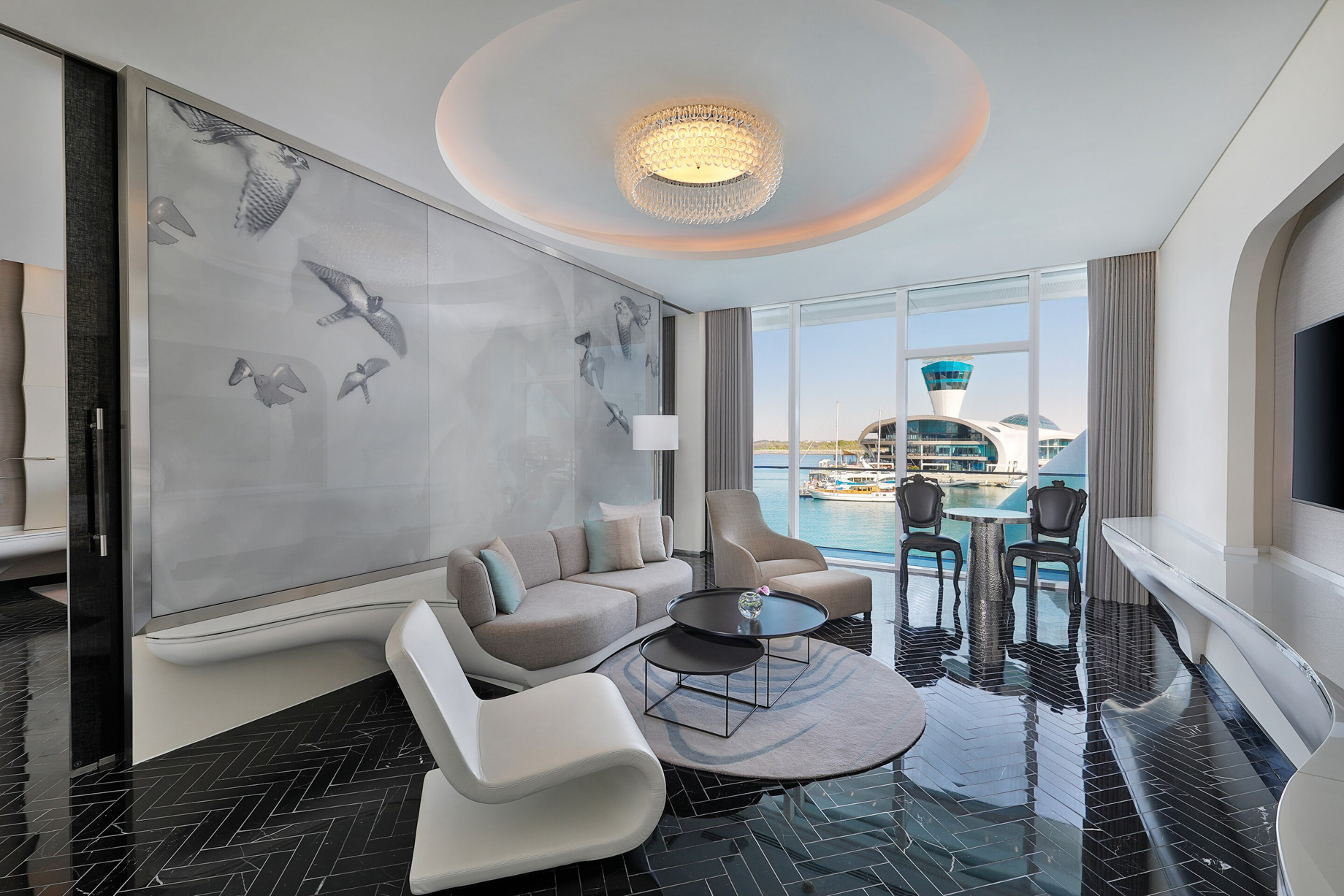 W Abu Dhabi Yas Island Hotel – Abu Dhabi, UAE – Fantastic Suite Living Room