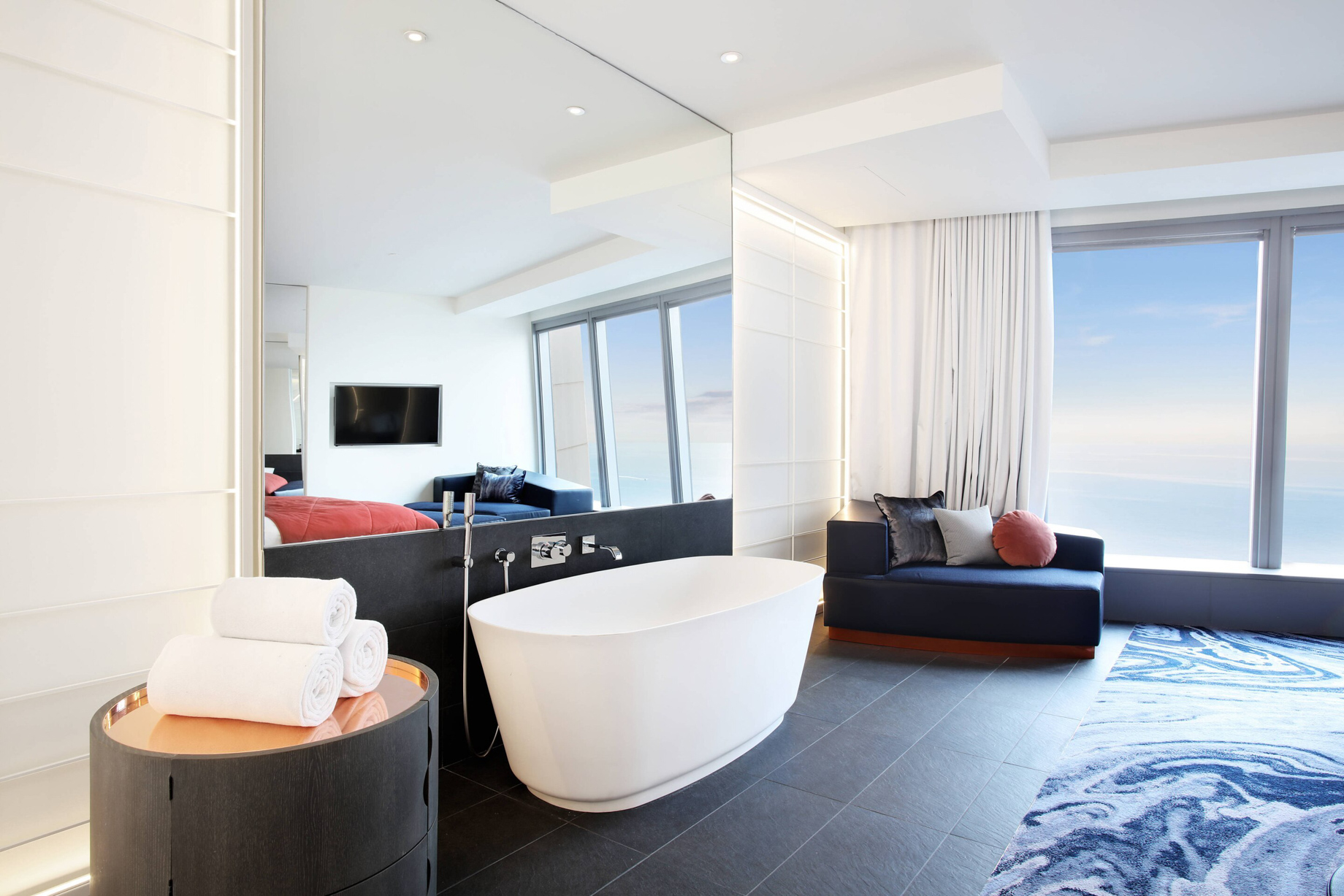 W Barcelona Hotel – Barcelona, Spain – Cool Corner Suite Tub