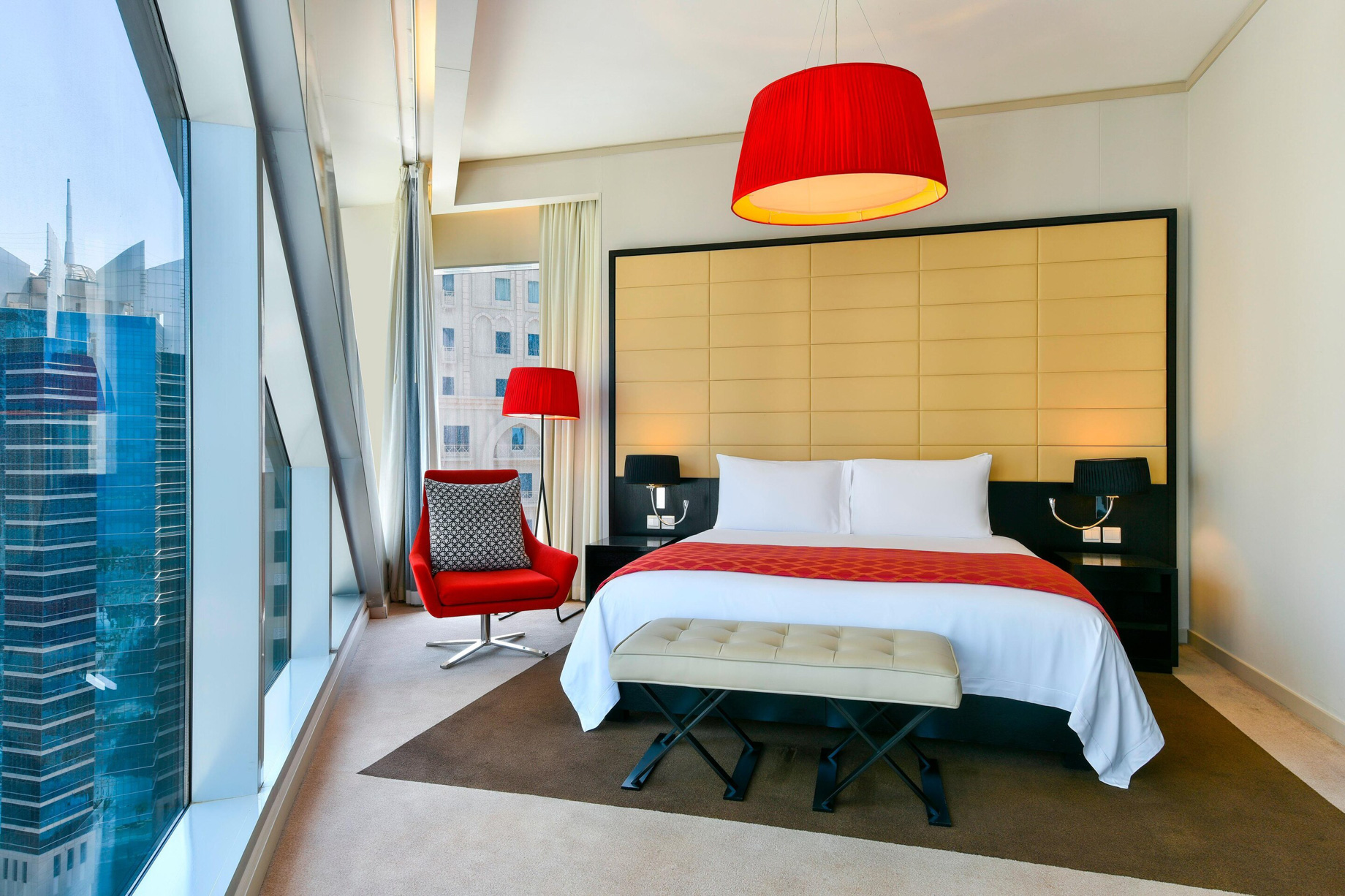 W Doha Hotel – Doha, Qatar – One Bedroom King Apartment City View Bedroom