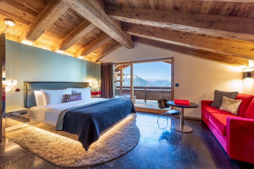 W Verbier Hotel - Verbier, Switzerland - Cool Suite Bedroom