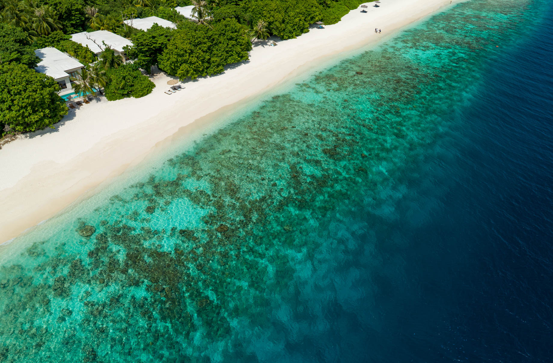 Amilla Fushi Resort and Residences – Baa Atoll, Maldives – Beach Villa Aerial
