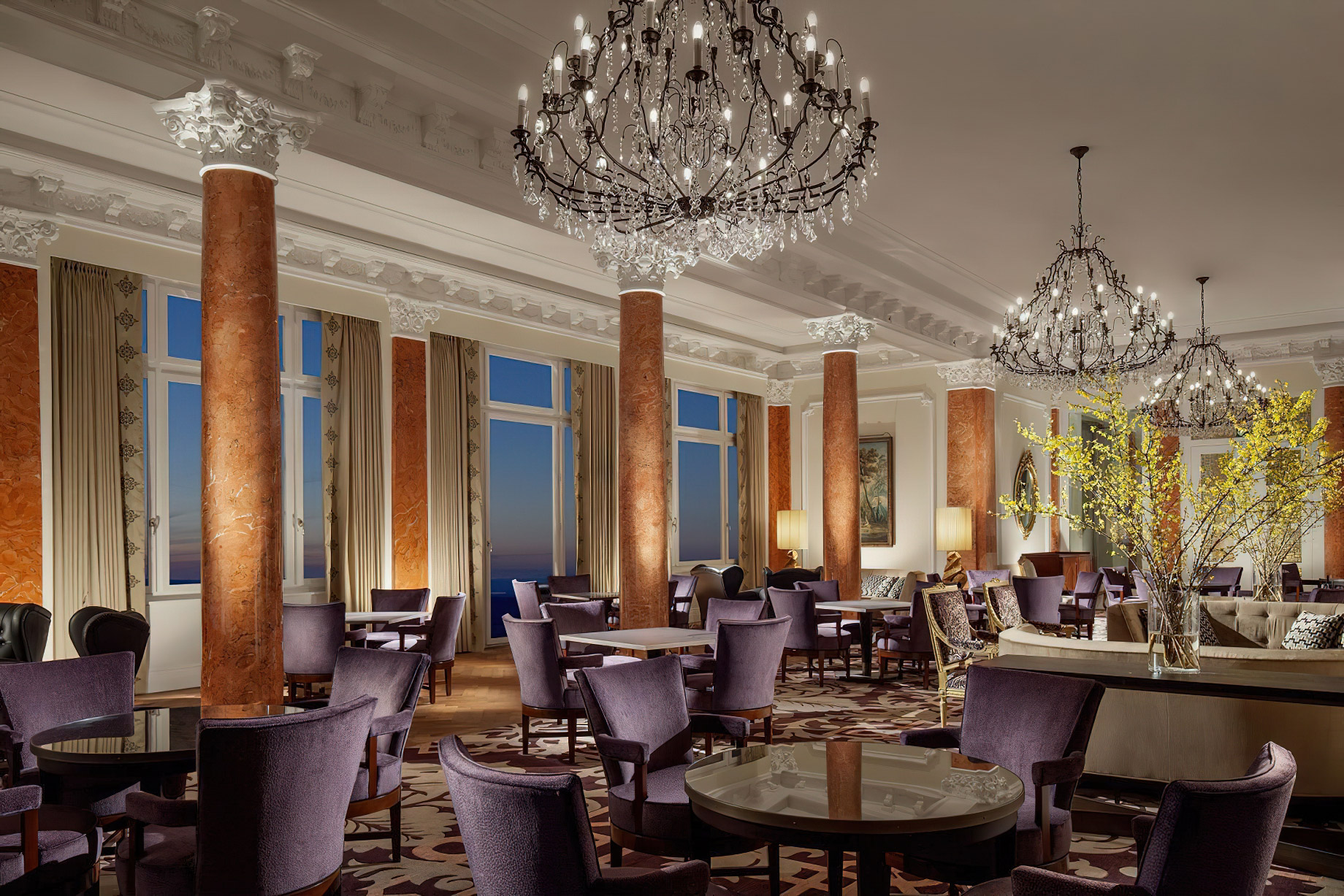 Palace Hotel - Burgenstock Hotels & Resort - Obburgen, Switzerland - Salon 1903 Palace Lounge Dining