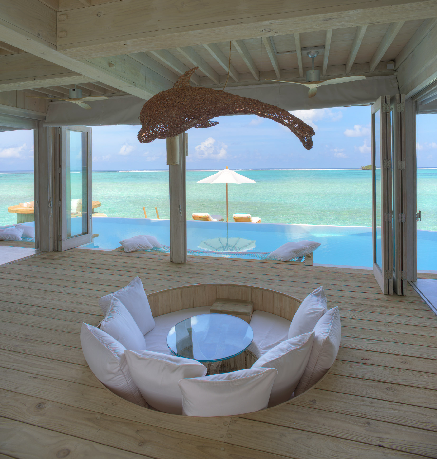 Soneva Jani Resort – Noonu Atoll, Medhufaru, Maldives – 2 Bedroom Water Retreat Pool Deck Lounge