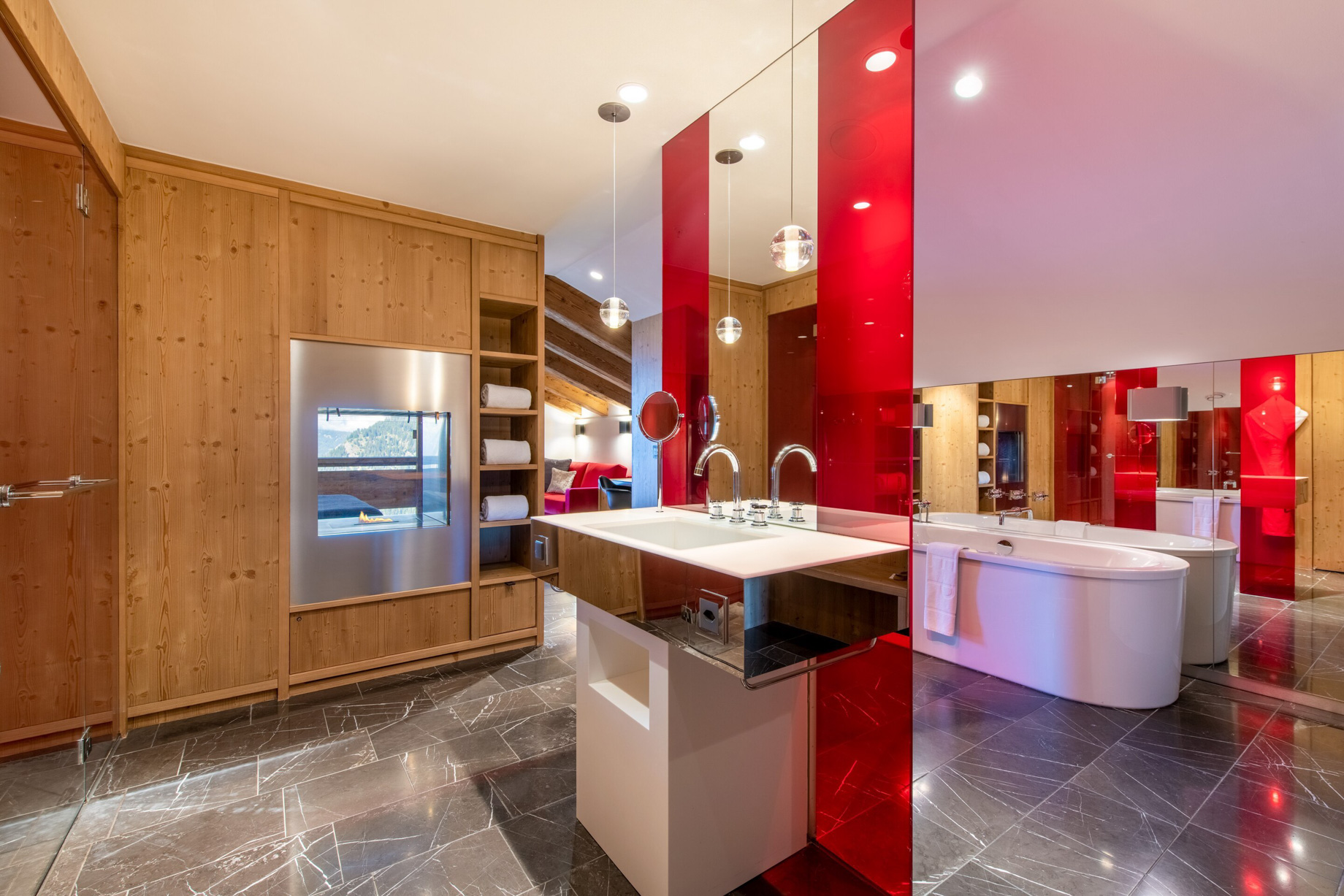 W Verbier Hotel – Verbier, Switzerland – Cool Suite Bathroom