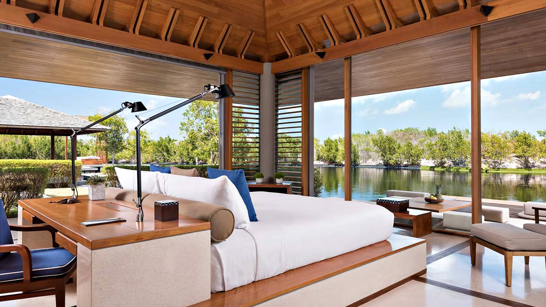 Amanyara Resort – Providenciales, Turks and Caicos Islands – 4 Bedroom Tranquility Villa Bedroom Waterview