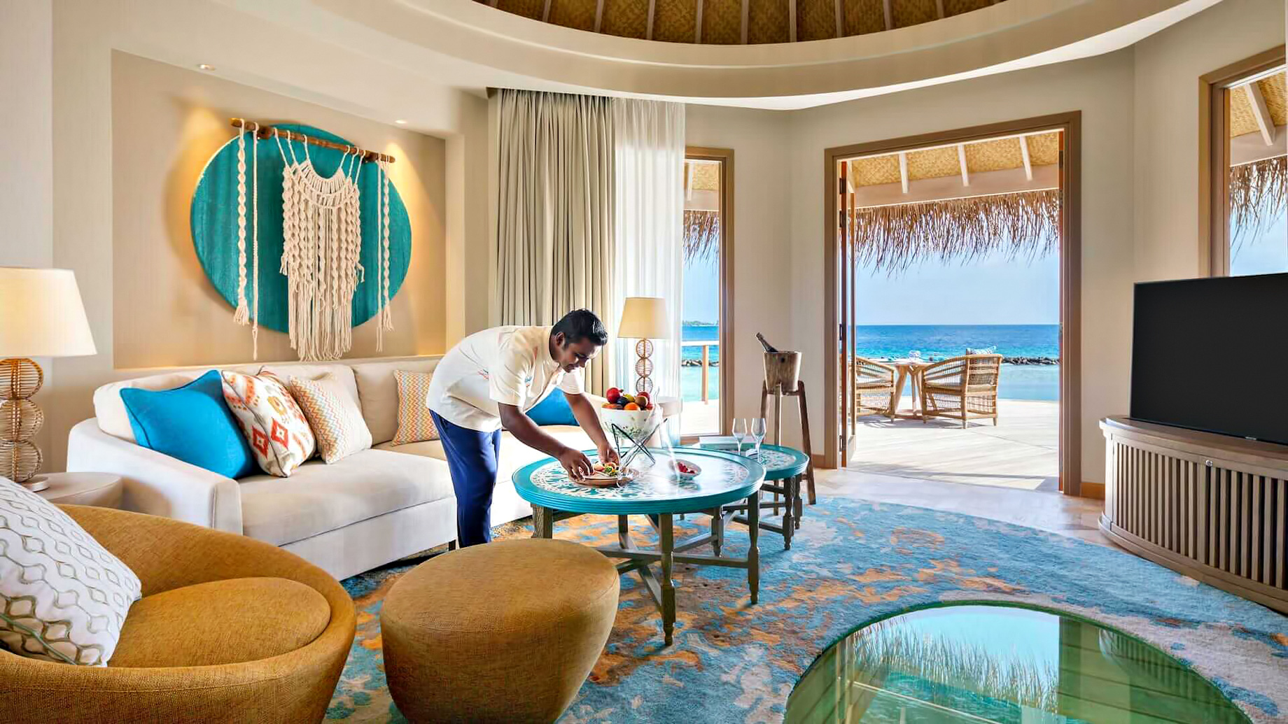 The Nautilus Maldives Resort – Thiladhoo Island, Maldives – Ocean Residence Living Room