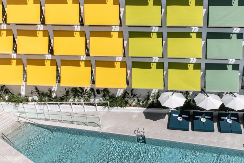 W Ibiza Hotel - Santa Eulalia del Rio, Spain - WET Deck Pool Aerial
