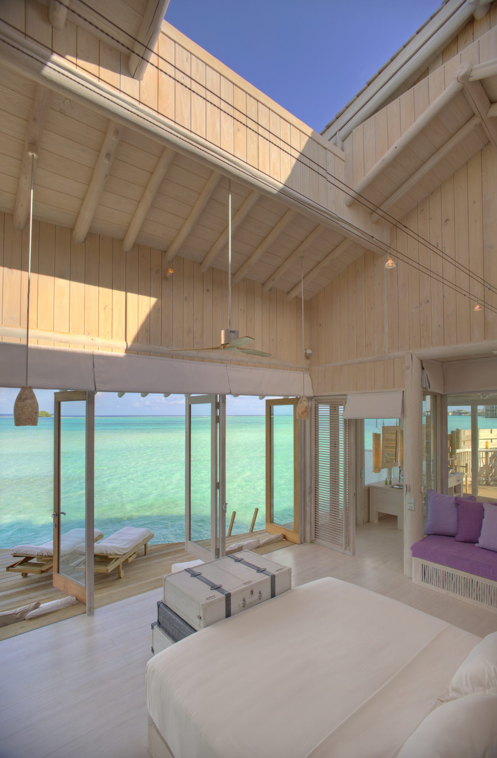 Soneva Jani Resort – Noonu Atoll, Medhufaru, Maldives – 2 Bedroom Water Retreat Villa Bedroom Sunroof
