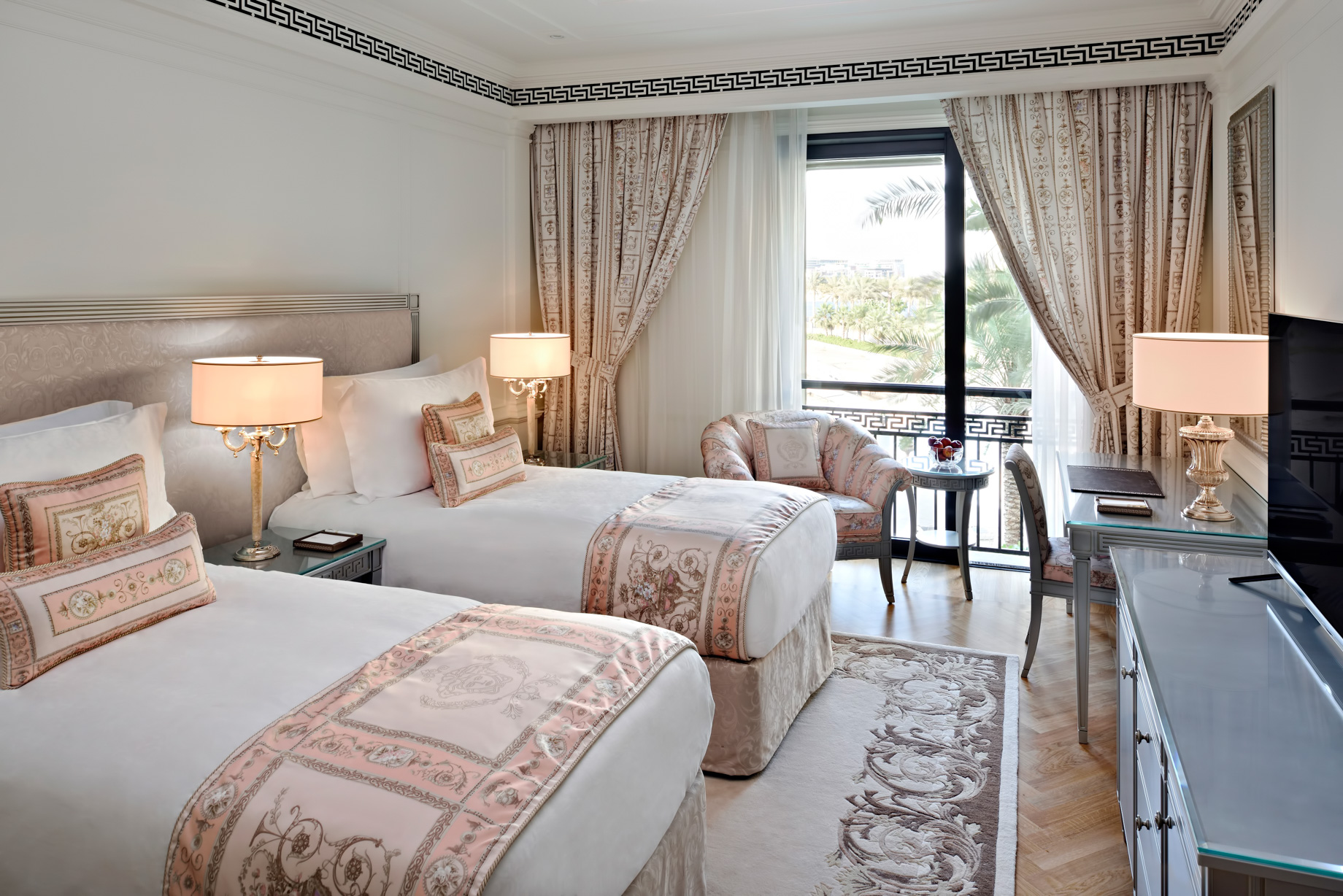 Palazzo Versace Dubai Hotel – Jaddaf Waterfront, Dubai, UAE – 3 Bedroom Residence Twin Bedroom