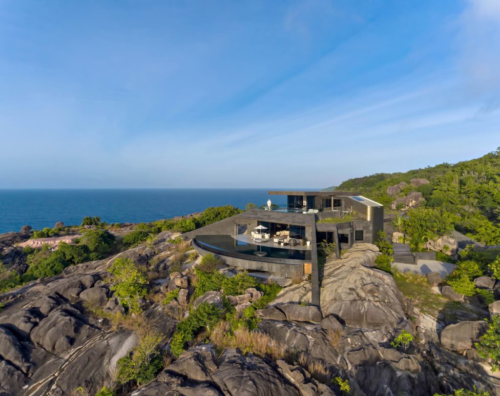 Six Senses Zil Pasyon Resort - Felicite Island, Seychelles - Private Four Bedroom Residence Aerial