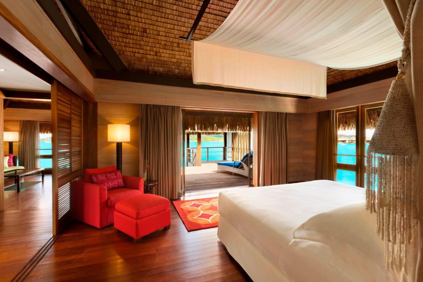 The St. Regis Bora Bora Resort - Bora Bora, French Polynesia - Overwater Villa Bedroom