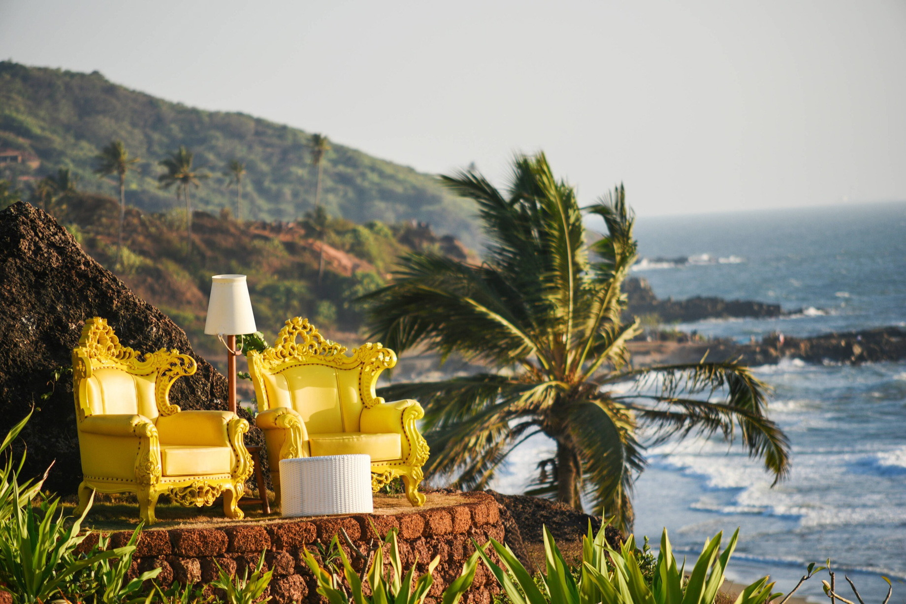W Goa Vagator Beach Resort - Goa, India - ROCKPOOL Yellow Chairs