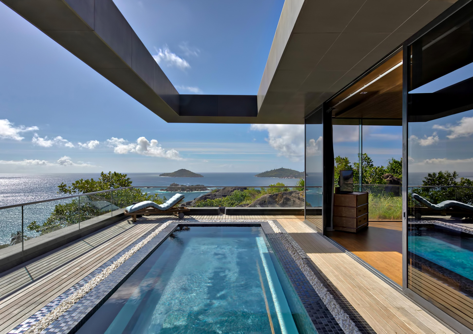 Six Senses Zil Pasyon Resort – Felicite Island, Seychelles – Private Four Bedroom Residence Pool Deck