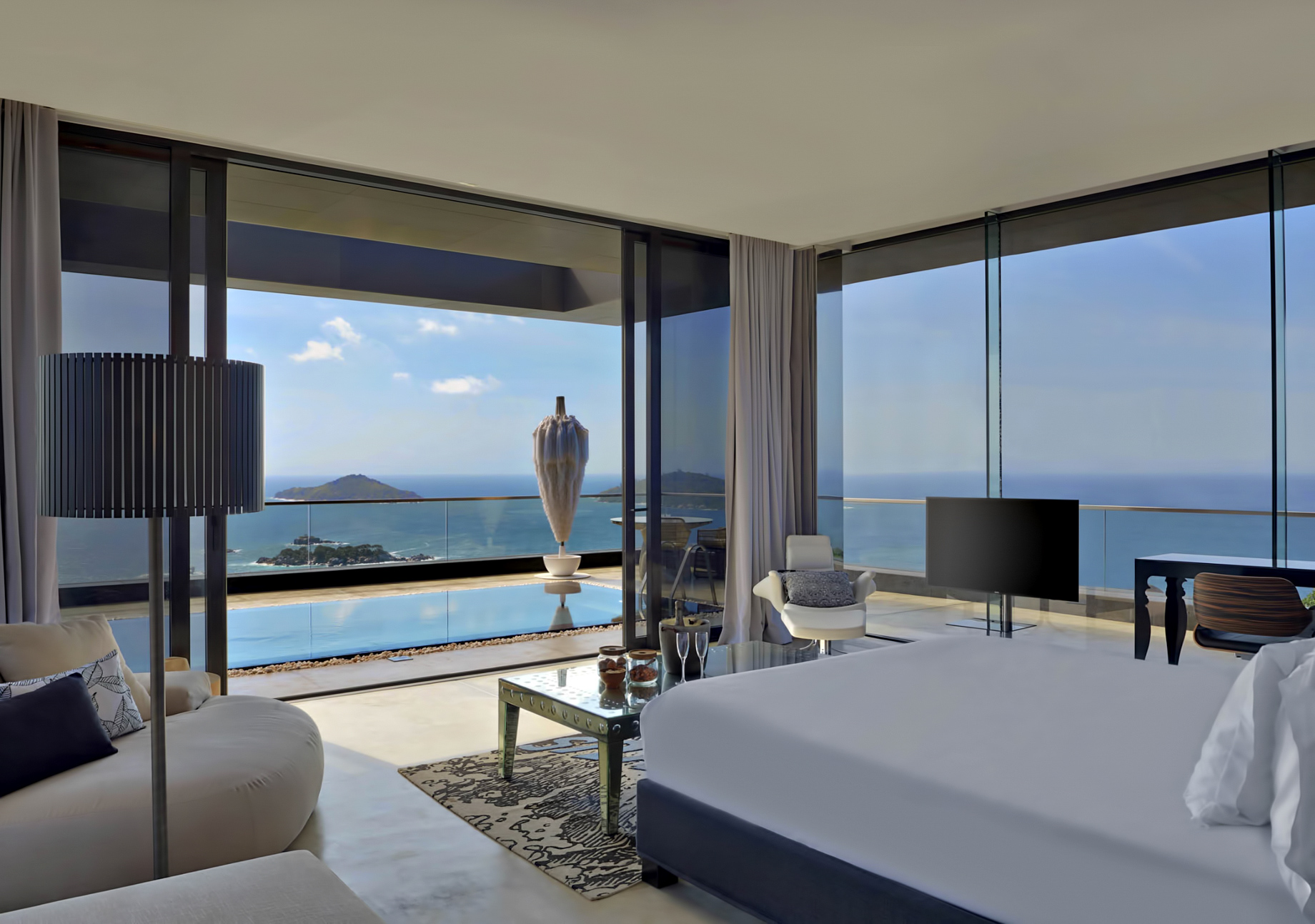 Six Senses Zil Pasyon Resort – Felicite Island, Seychelles – Private Four Bedroom Residence Master Bedroom View