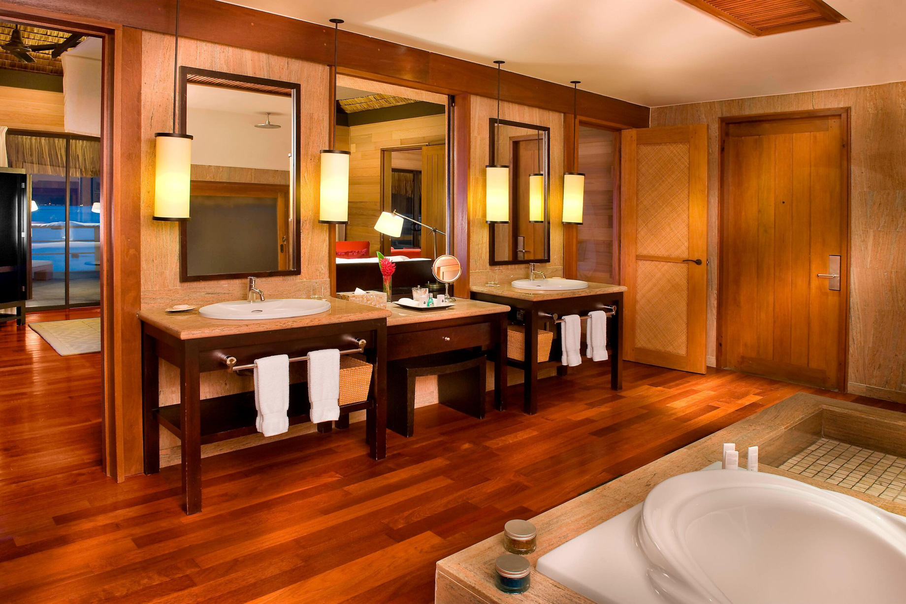 The St. Regis Bora Bora Resort - Bora Bora, French Polynesia - Guest Bathroom