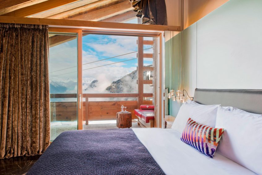 W Verbier Hotel - Verbier, Switzerland - Cozy Suite Mountain View