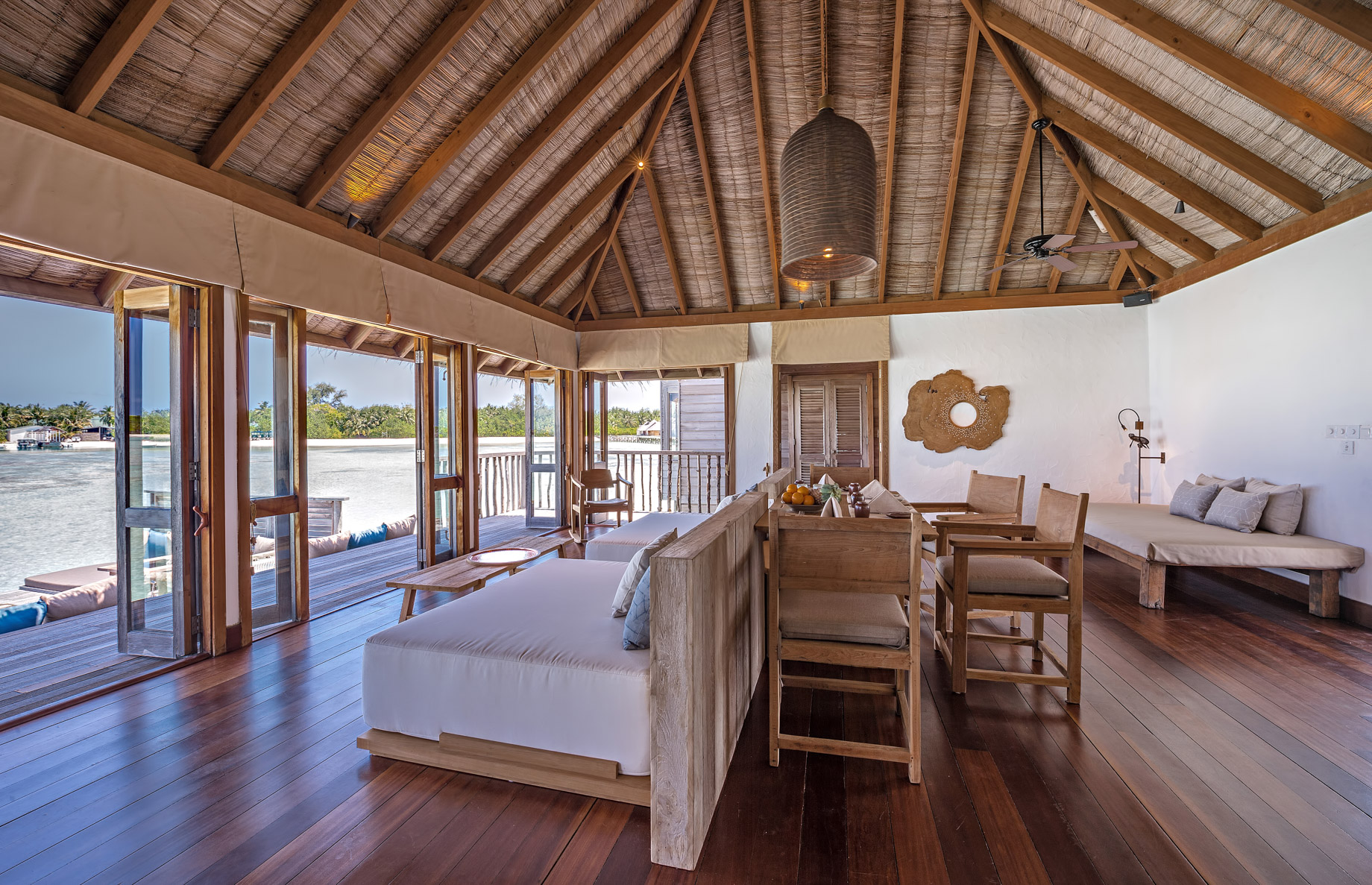 Gili Lankanfushi Resort – North Male Atoll, Maldives – Overwater Villa Living Dining Area