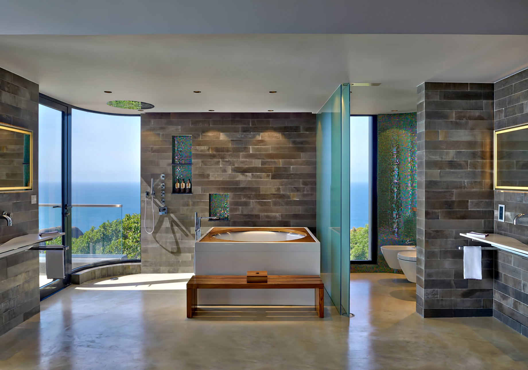 Six Senses Zil Pasyon Resort – Felicite Island, Seychelles – Private Four Bedroom Residence Master Bathroom