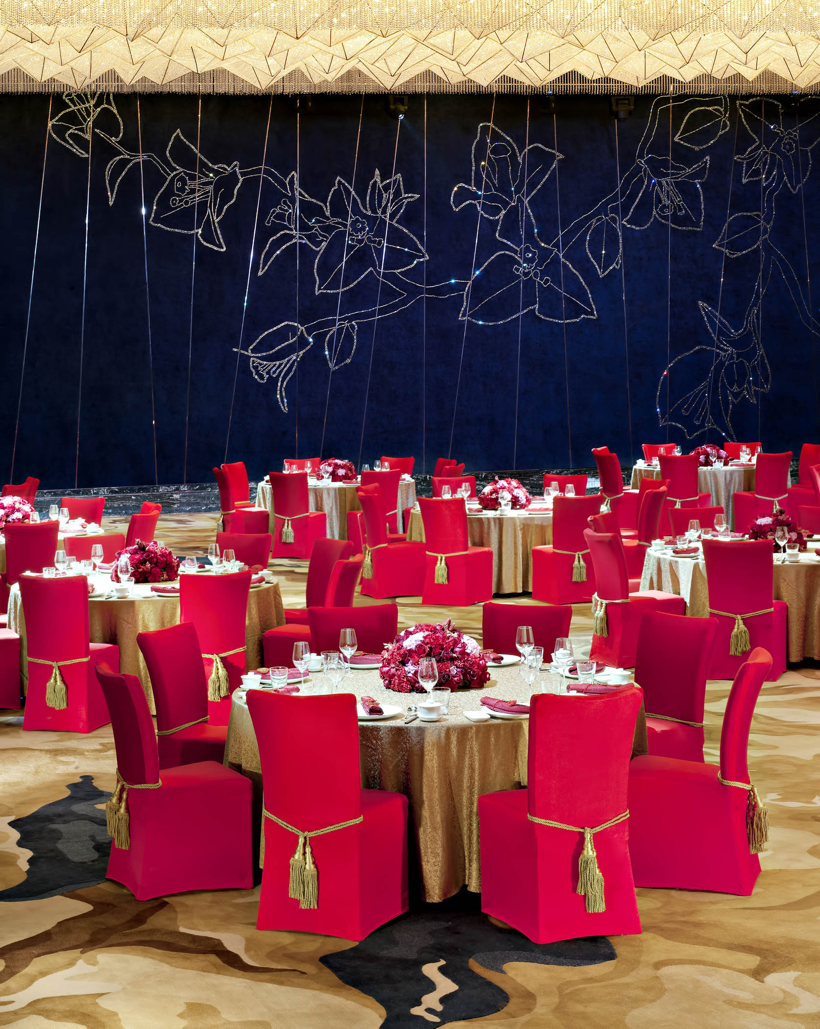 The St. Regis Shenzhen Hotel – Shenzhen, China – Ballroom Dinner Setup
