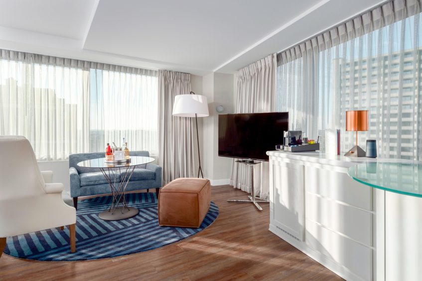 W Boston Hotel - Boston, MA, USA - Mega Guest Room Interior Living Area
