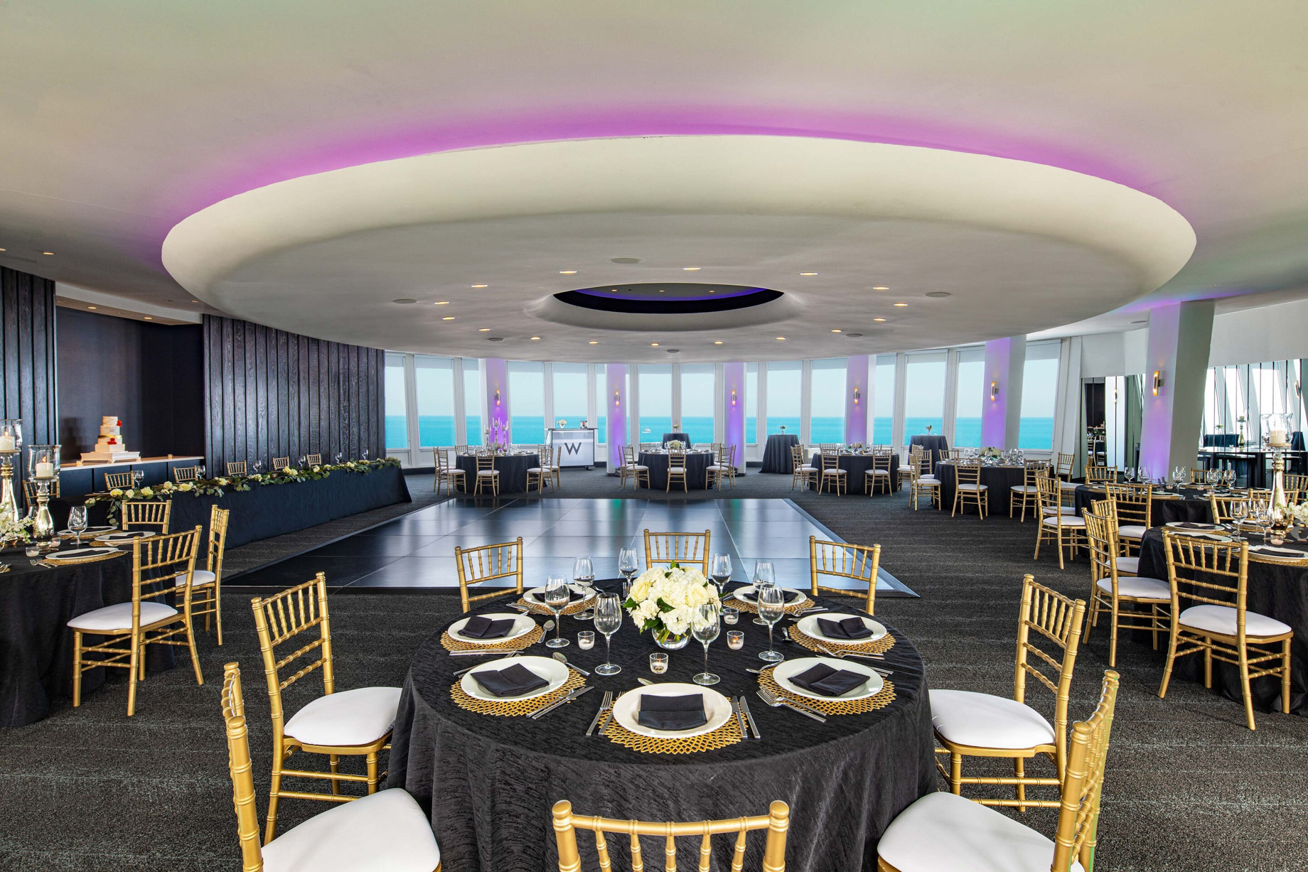W Chicago Lakeshore Hotel – Chicago, IL, USA – Altitude Wedding Reception Tables