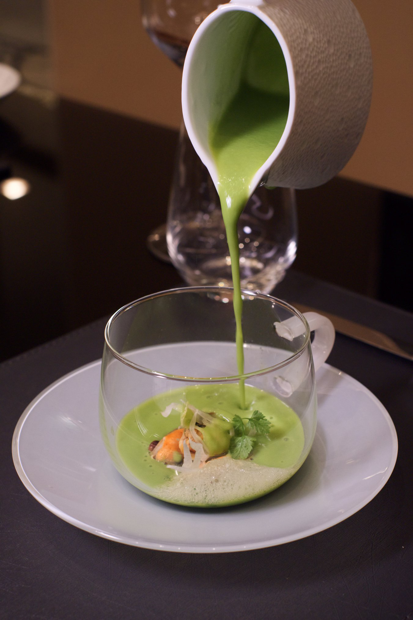 The St. Regis Macao Hotel - Cotai, Macau SAR, China - French Black Bouchot Mussels Served with Fresh Spring Green Peas