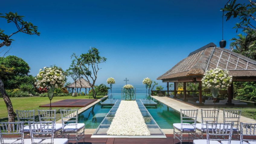 Bvlgari Resort Bali - Uluwatu, Bali, Indonesia - Poolside Wedding Ocean View
