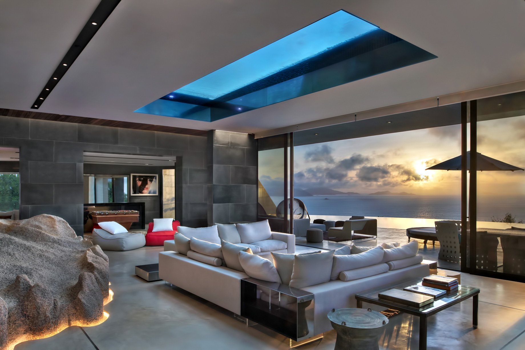 Six Senses Zil Pasyon Resort - Felicite Island, Seychelles - Private Four Bedroom Residence Living Room