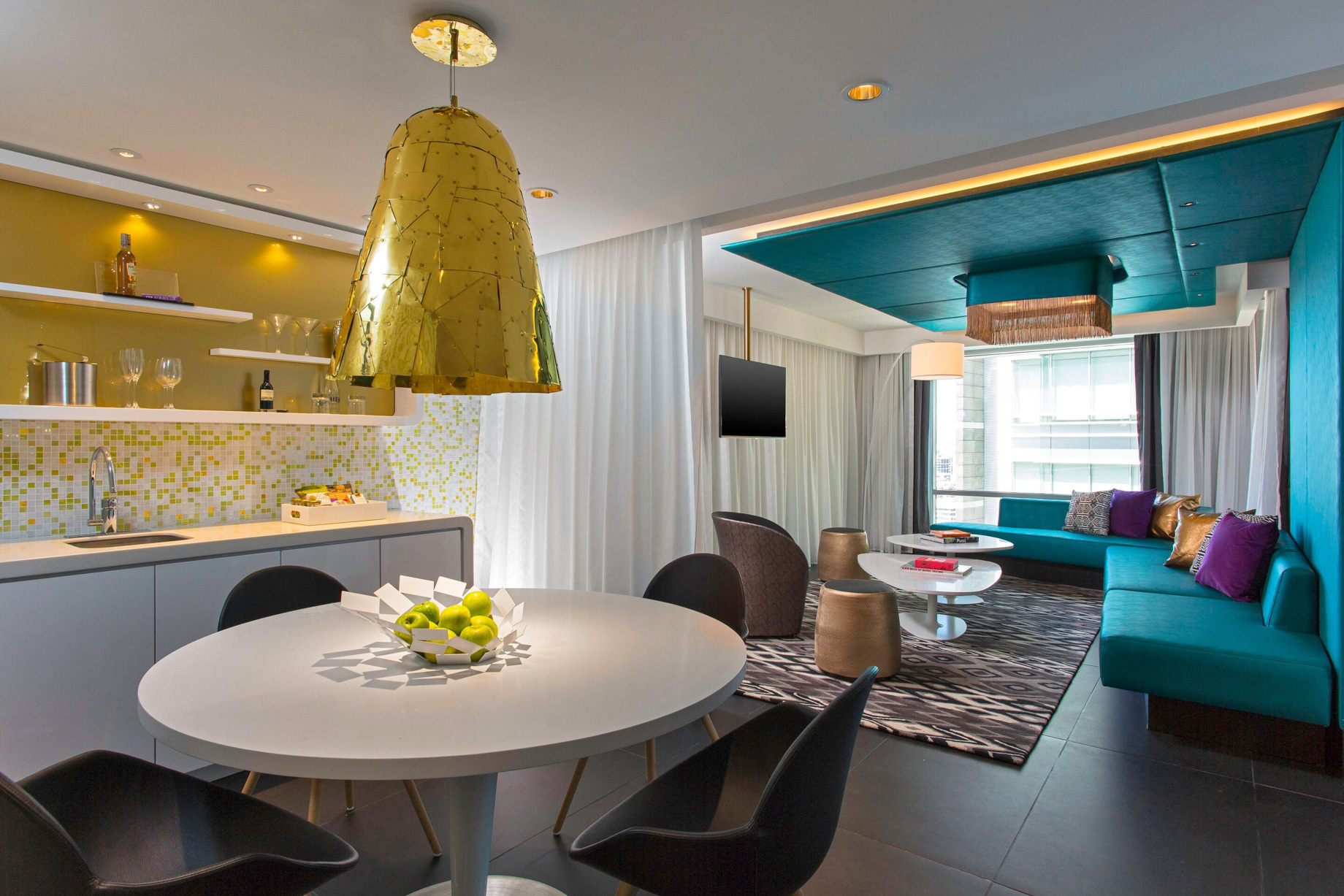 W Bogota Hotel - Bogota, Colombia - Wow King Suite Living Room