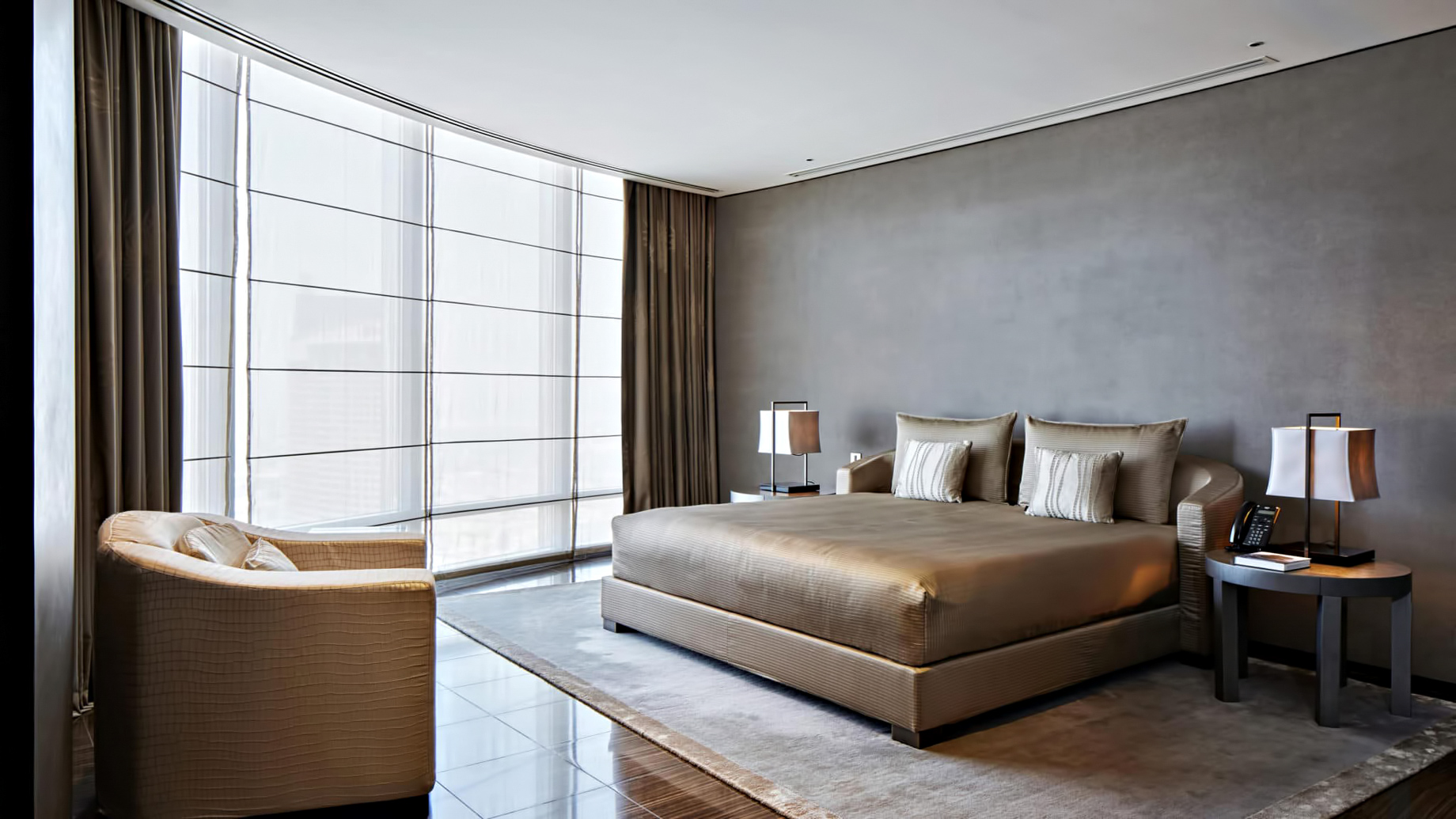 Armani Hotel Dubai – Burj Khalifa, Dubai, UAE – Armani Suite Bedroom