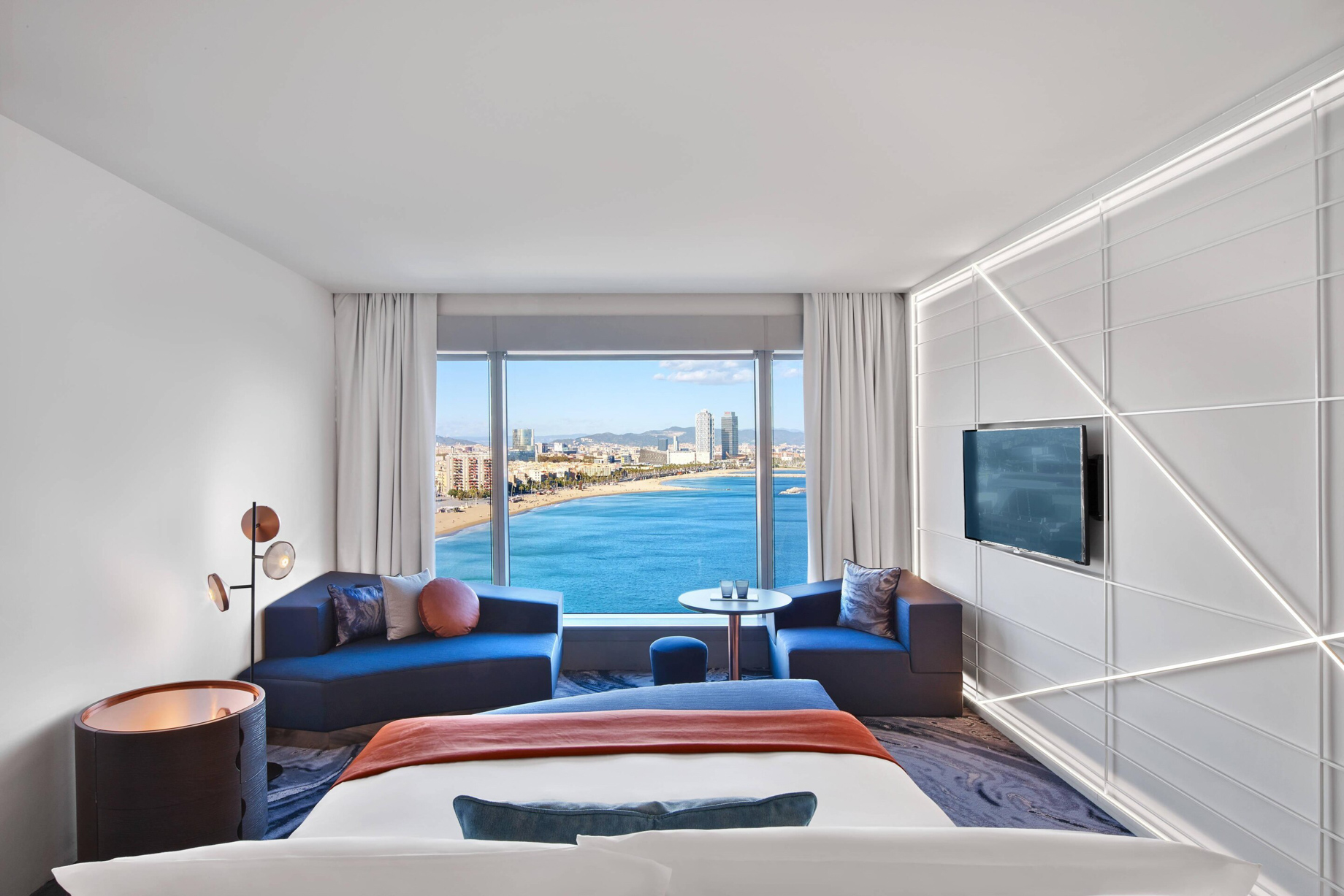 W Barcelona Hotel – Barcelona, Spain – Fabulous Sky Guest Room King Bedroom