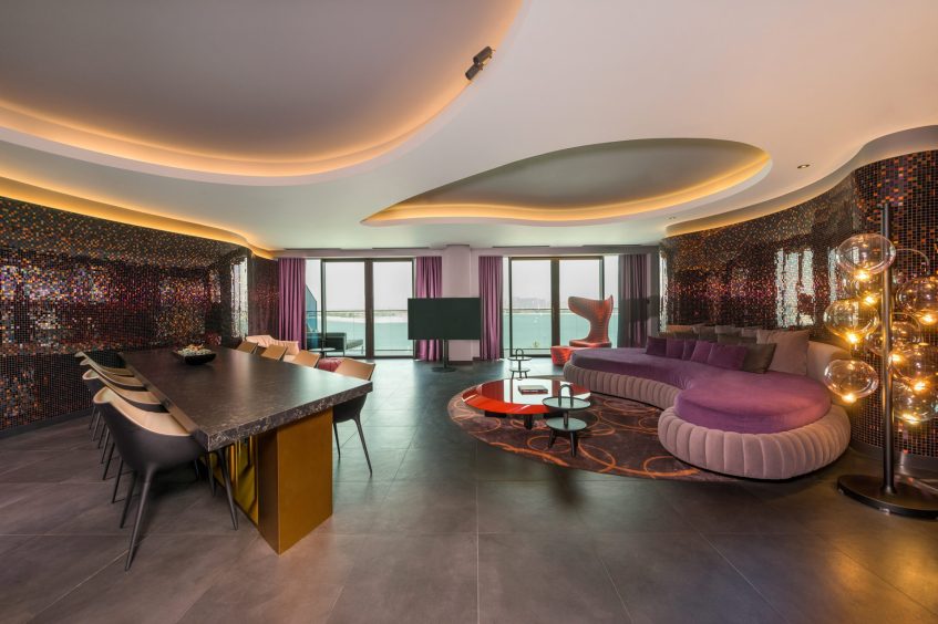W Dubai The Palm Resort - Dubai, UAE - Marvelous Suite Living Room
