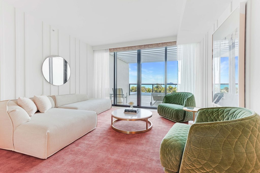 W South Beach Hotel - Miami Beach, FL, USA - Mega Bi Level Suite Living Room