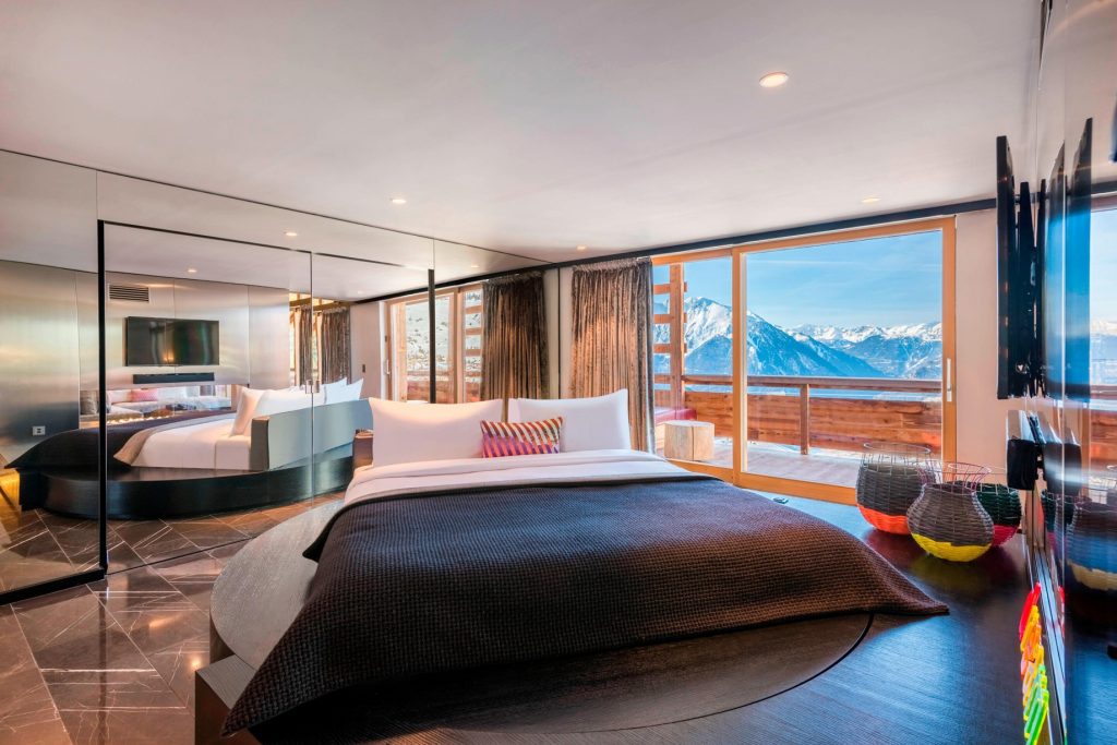 W Verbier Hotel - Verbier, Switzerland - E WOW Suite Bedroom