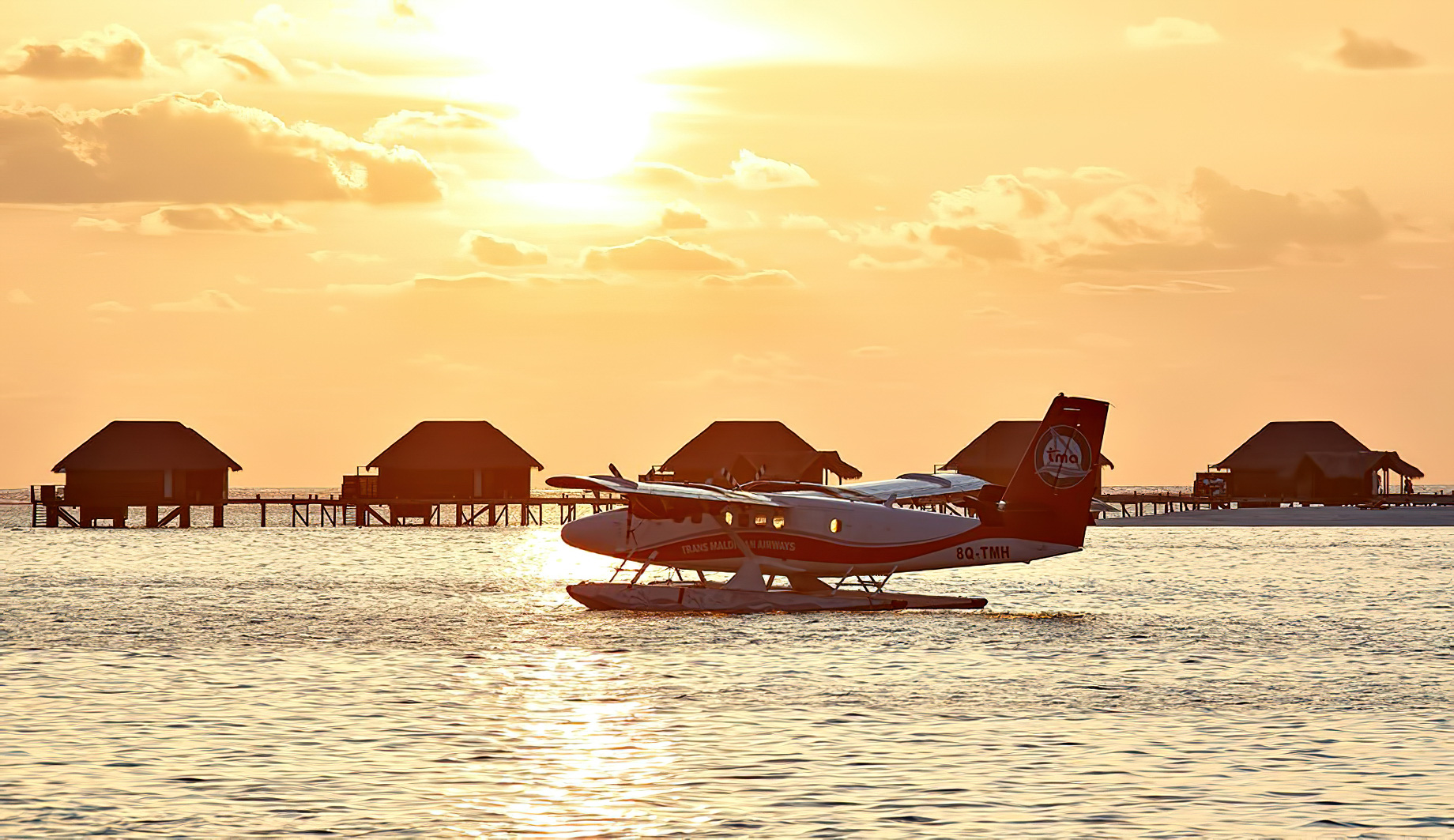 Waldorf Astoria Maldives Ithaafushi Resort – Ithaafushi Island, Maldives – Seaplane Sunset