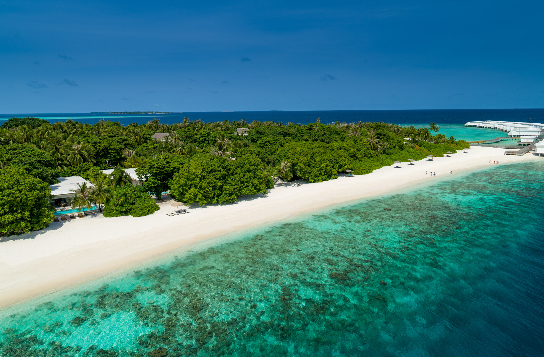 Amilla Fushi Resort and Residences – Baa Atoll, Maldives – Oceanfront Beach Villa Aerial