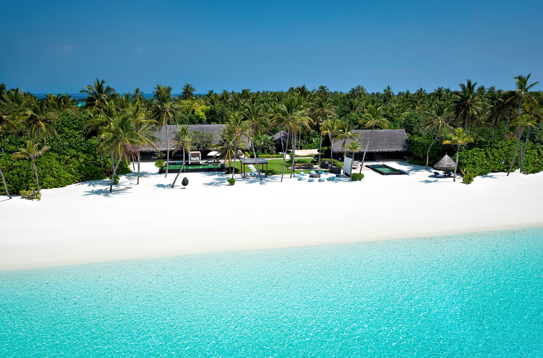 One&Only Reethi Rah Resort - North Male Atoll, Maldives - Grand Beach Villa Aerial