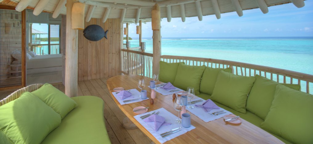 Soneva Jani Resort - Noonu Atoll, Medhufaru, Maldives - 2 Bedroom Water Retreat Villa Outdoor Dining Table