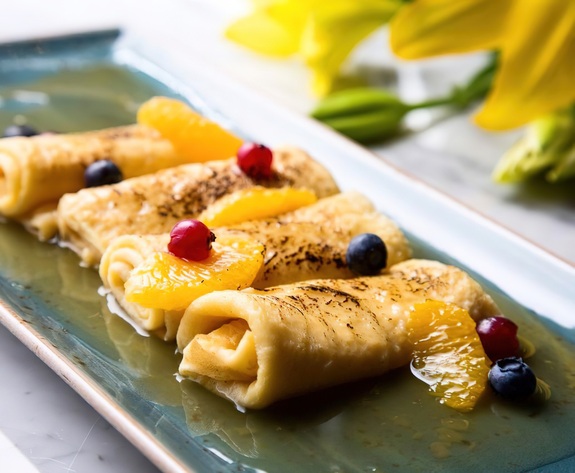 The St. Regis Mumbai Hotel – Mumbai, India – Rolled Pancakes with Creme Anglaise