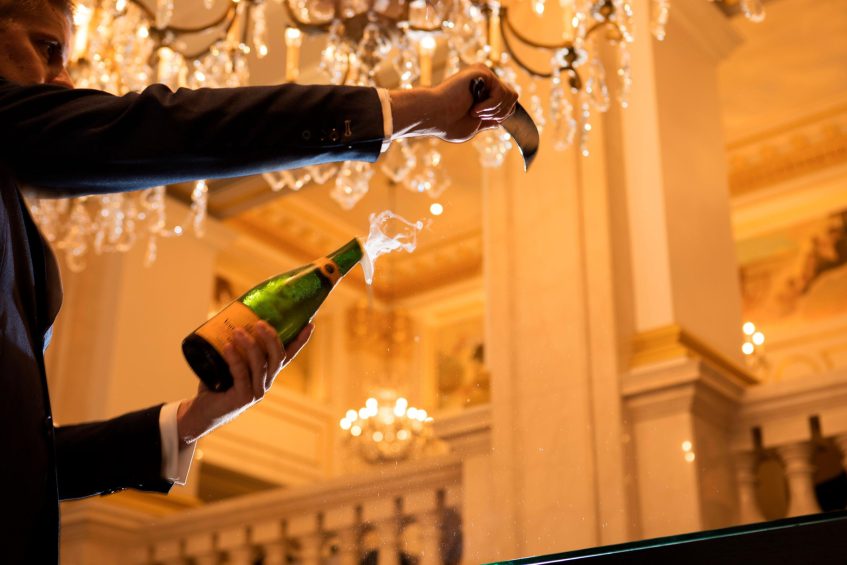 The St. Regis New York Hotel - New York, NY, USA - Champagne Sabering Ritual
